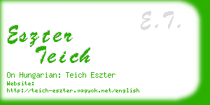 eszter teich business card